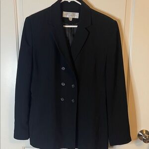 Classic Black Double-Breasted Women's Blazer, size 12
